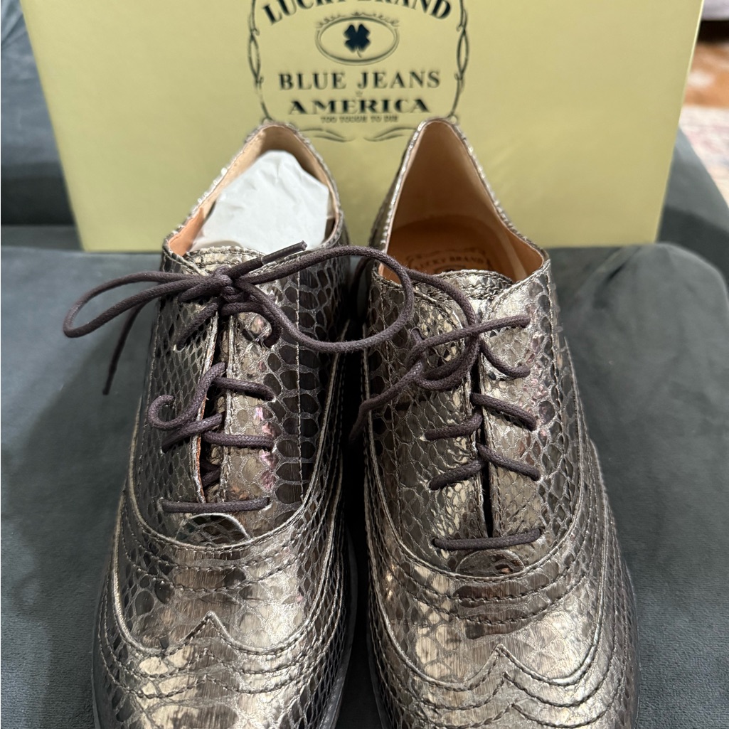New Lucky Brand Pewter Oxford Derbys
